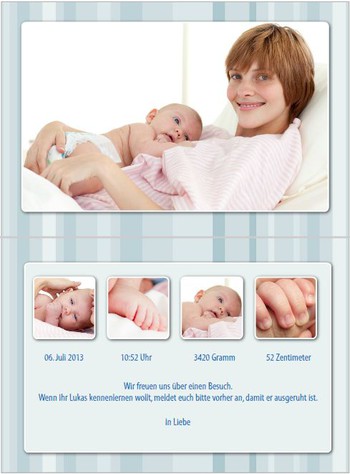 create birth announcement cards with the software birth announcement example