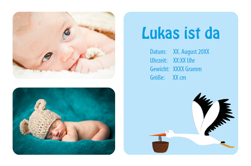 create birth announcement cards with the software create baby announcement